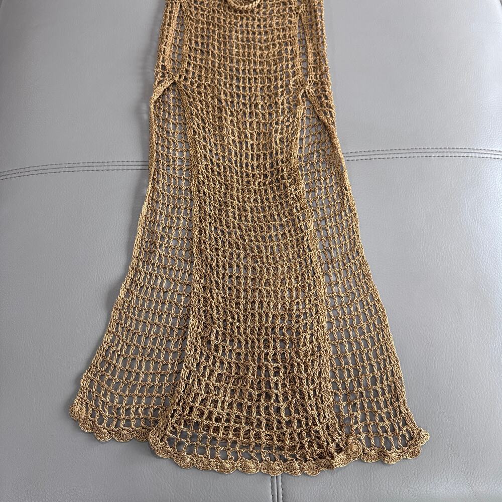 Lisa Maree Women's XS Make it KNown Ner Dress in Gold Metallic - Picture 6 of 8